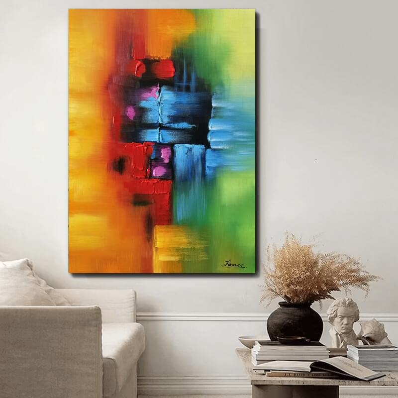 Schilderij (10) Schilderijen | canvasschilderijen | Handgeschilderd | Groot | Abstract