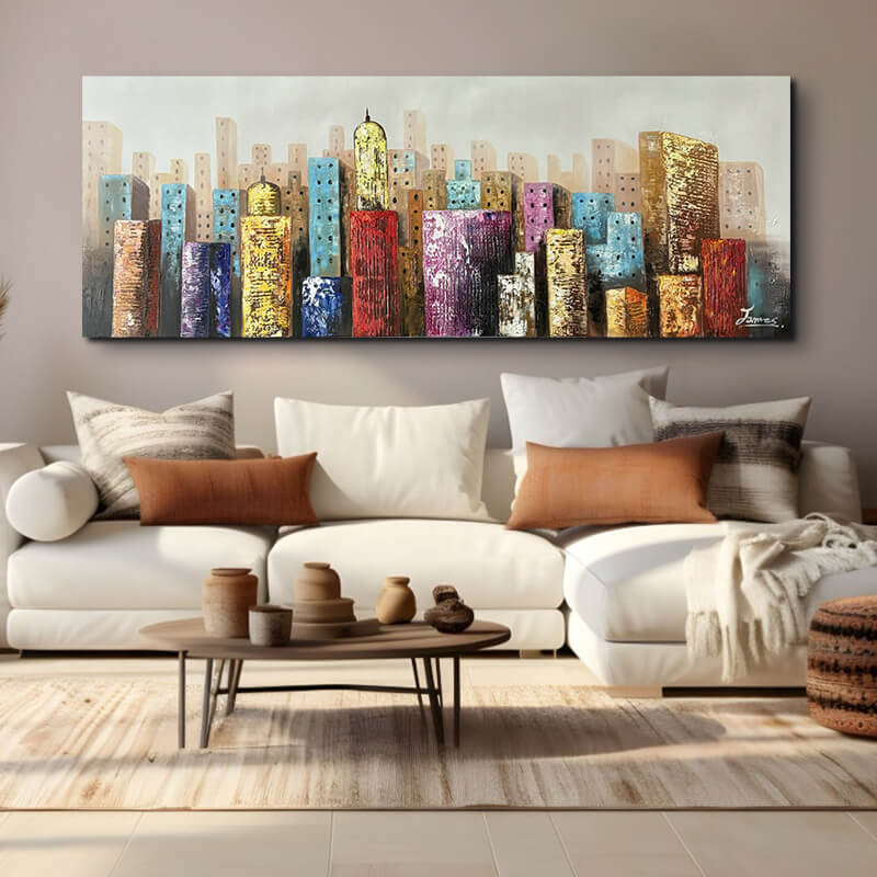 schilderij (4) Schilderijen | canvasschilderijen | Handgeschilderd | Groot | Abstract