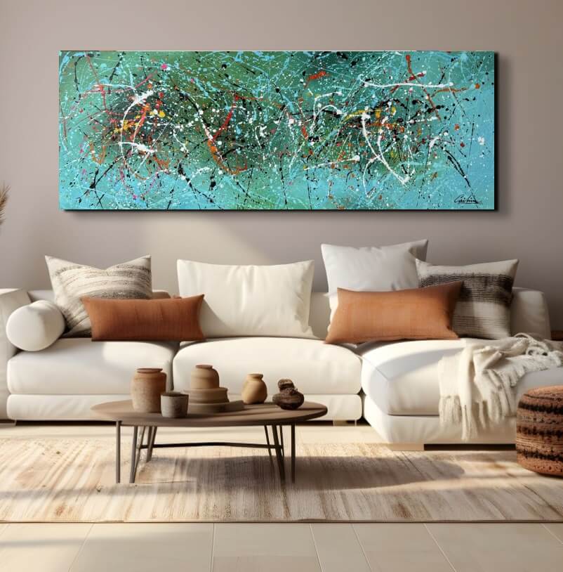 160x60 schilderijen (14) Schilderijen | canvasschilderijen | Handgeschilderd | Groot | Abstract