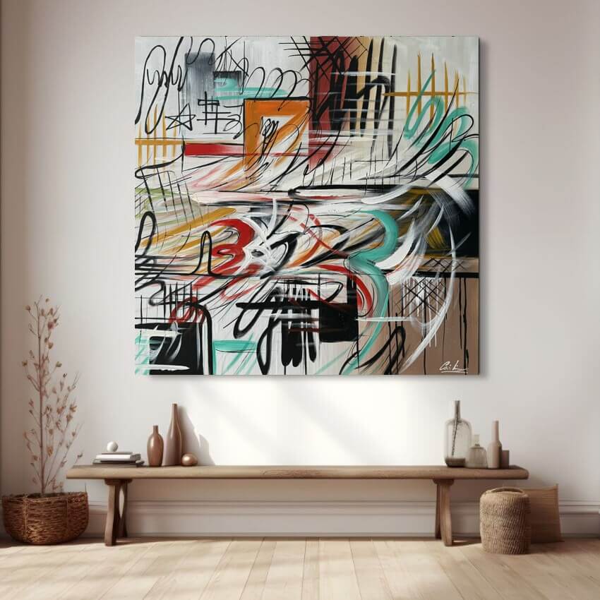 Schilderij 120x120 (12) Schilderijen | canvasschilderijen | Handgeschilderd | Groot | Abstract