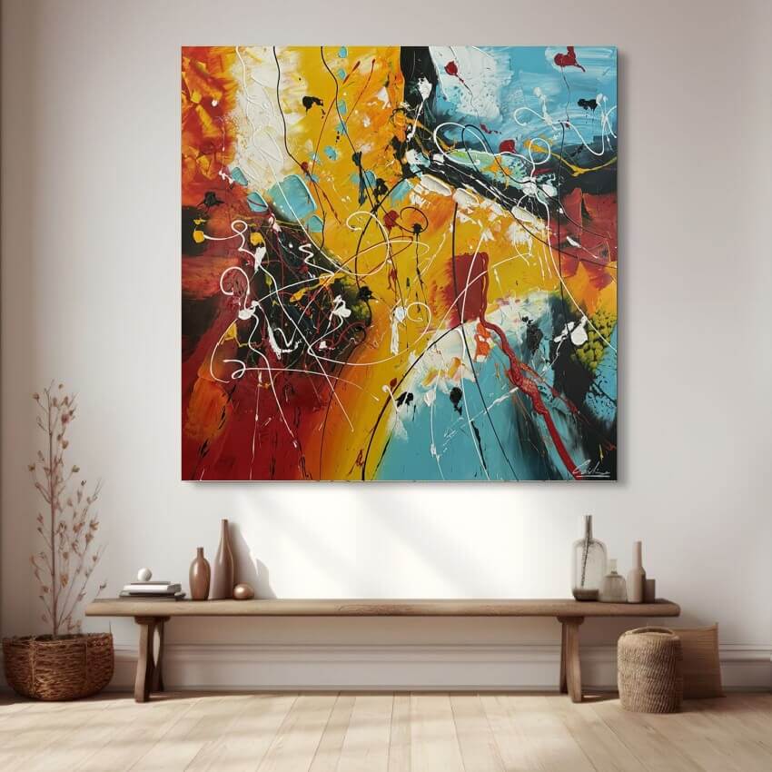 Schilderij 120x120 (13) Schilderijen | canvasschilderijen | Handgeschilderd | Groot | Abstract